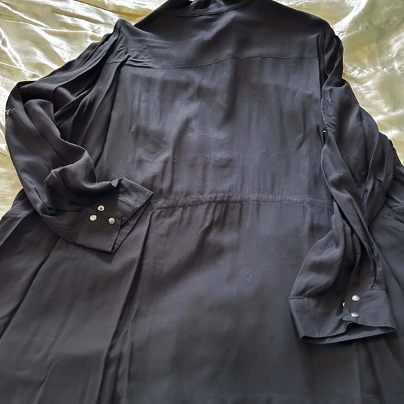 JACKET, LIGHTWEIGHT, LONG SLEEVES W DOMES, BLACK, SIZE 5X, ROUND COLLAR DOMED - Picture 2 of 10